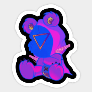 Squid Teddy (Glow) Sticker